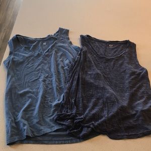 Blue Tank Tops both fit like a small